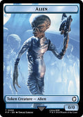 2024 Magic: The Gathering: Universes Beyond: Fallout (PIP) - Alien Clue Double Sided Token (#6 // 11, T) (, Near Mint)