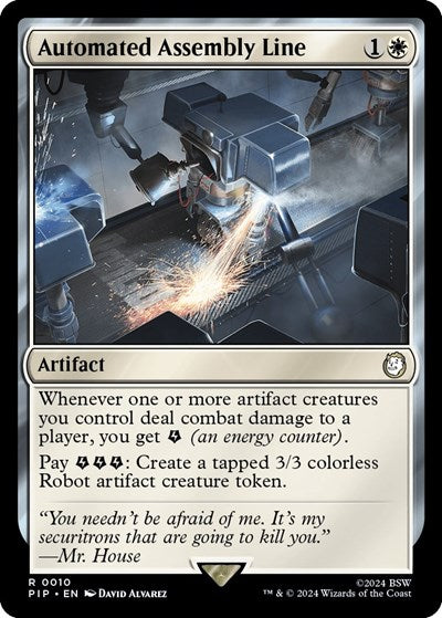 2024 Magic: The Gathering: Universes Beyond: Fallout (PIP) - Automated Assembly Line (#10, Rare) (, Near Mint)
