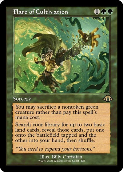 2024 Magic: The Gathering: Modern Horizons 3 (MH3) - Flare of Cultivation Retro Frame (#425, Rare) (, Lightly Played)