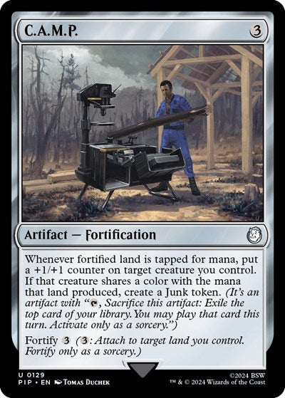 2024 Magic: The Gathering: Universes Beyond: Fallout (PIP) - CAMP (#129, Uncommon) (, Near Mint)