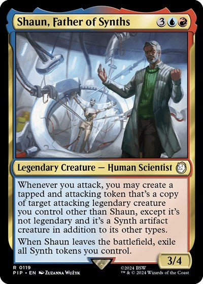 2024 Magic: The Gathering: Universes Beyond: Fallout (PIP) - Shaun Father of Synths (#119, Rare) (, Near Mint)