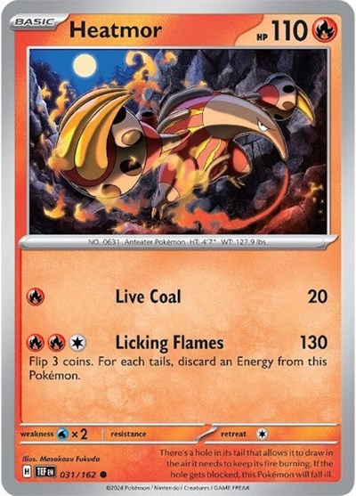 2024 Pokemon: SV05: Temporal Forces (TEF) - Heatmor (#031/162, Common) (, Near Mint)