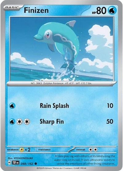 2024 Pokemon: SV05: Temporal Forces (TEF) - Finizen (#048/162, Common) (, Near Mint)