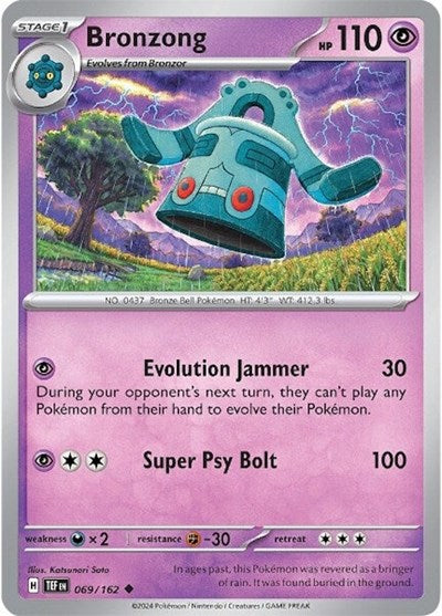 2024 Pokemon: SV05: Temporal Forces (TEF) - Bronzong (#069/162, Uncommon) (, Near Mint)