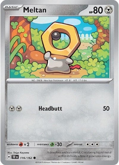 2024 Pokemon: SV05: Temporal Forces (TEF) - Meltan 116 162 (#116/162, Common) (, Near Mint)