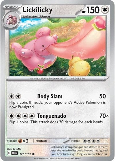 2024 Pokemon: SV05: Temporal Forces (TEF) - Lickilicky (#125/162, Common) (, Near Mint)