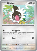 2024 Pokemon: SV05: Temporal Forces (TEF) - Chatot 132 162 (#132/162, Common) (, Near Mint)