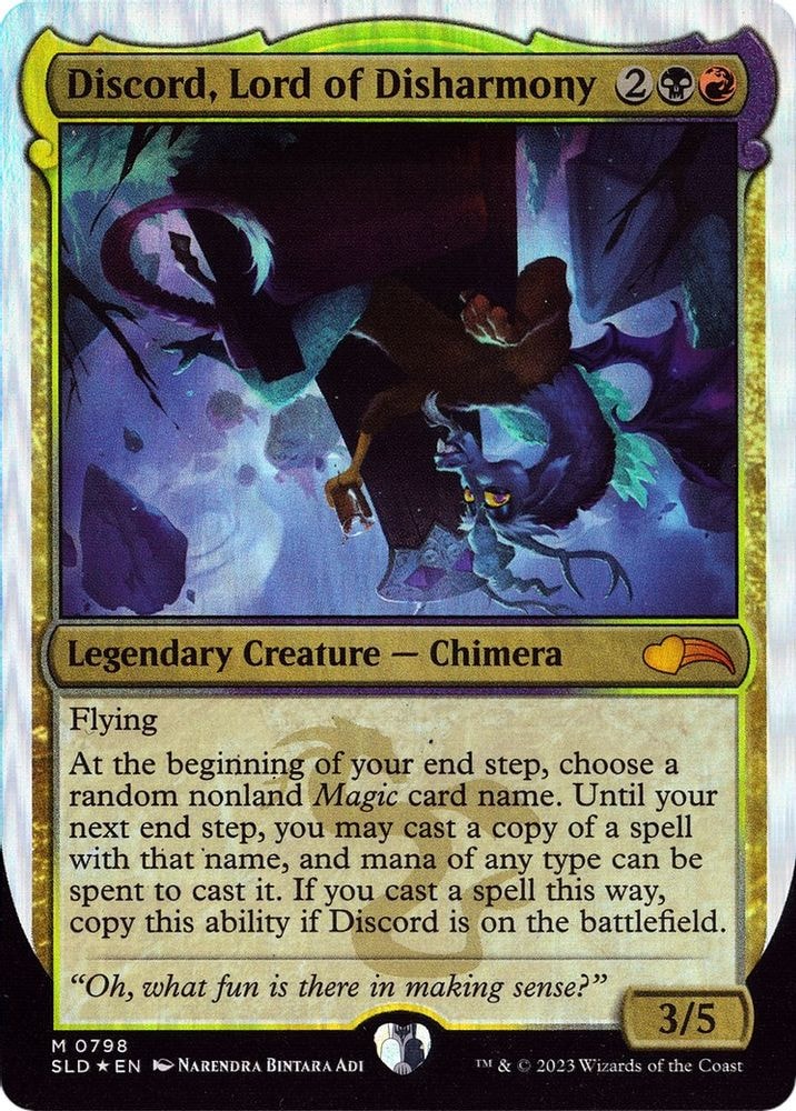 2026 Magic: The Gathering: Secret Lair Drop Series (SLD) - Discord, Lord of Disharmony (#798, Mythic Rare) (, Near Mint)