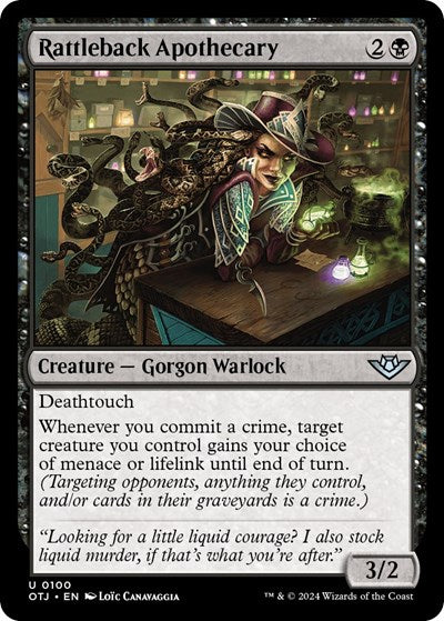 2024 Magic: The Gathering: Outlaws of Thunder Junction (OTJ) - Rattleback Apothecary (#100, Uncommon) (, Near Mint)