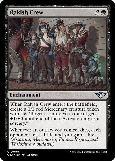 2024 Magic: The Gathering: Outlaws of Thunder Junction (OTJ) - Rakish Crew (#99, Uncommon) (, Near Mint)