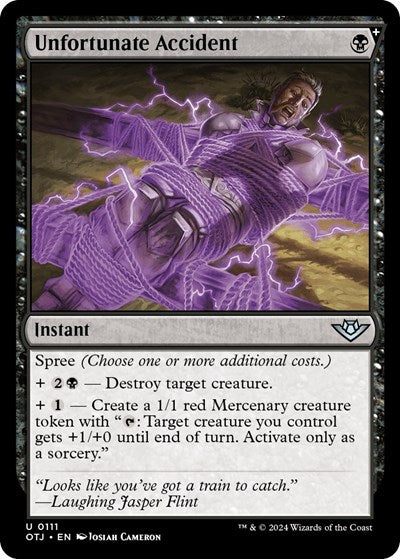 2024 Magic: The Gathering: Outlaws of Thunder Junction (OTJ) - Unfortunate Accident (#111, Uncommon)