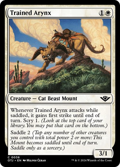 2024 Magic: The Gathering: Outlaws of Thunder Junction (OTJ) - Trained Arynx (#36, Common)