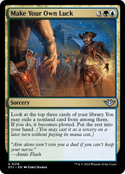 2024 Magic: The Gathering: Outlaws of Thunder Junction (OTJ) - Make Your Own Luck (#218, Uncommon) (, Near Mint)