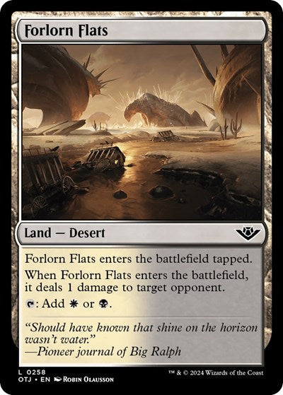 2024 Magic: The Gathering: Outlaws of Thunder Junction (OTJ) - Forlorn Flats (#258, Land) (, Near Mint)