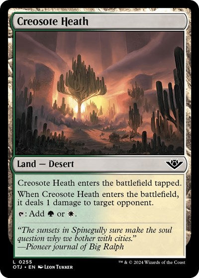2024 Magic: The Gathering: Outlaws of Thunder Junction (OTJ) - Creosote Heath (#255, Land) (, Near Mint)