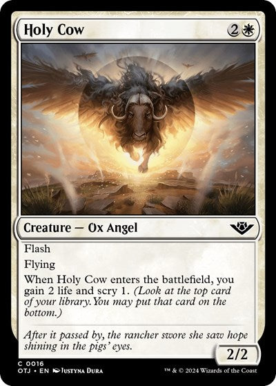 2024 Magic: The Gathering: Outlaws of Thunder Junction (OTJ) - Holy Cow (#16, Common)