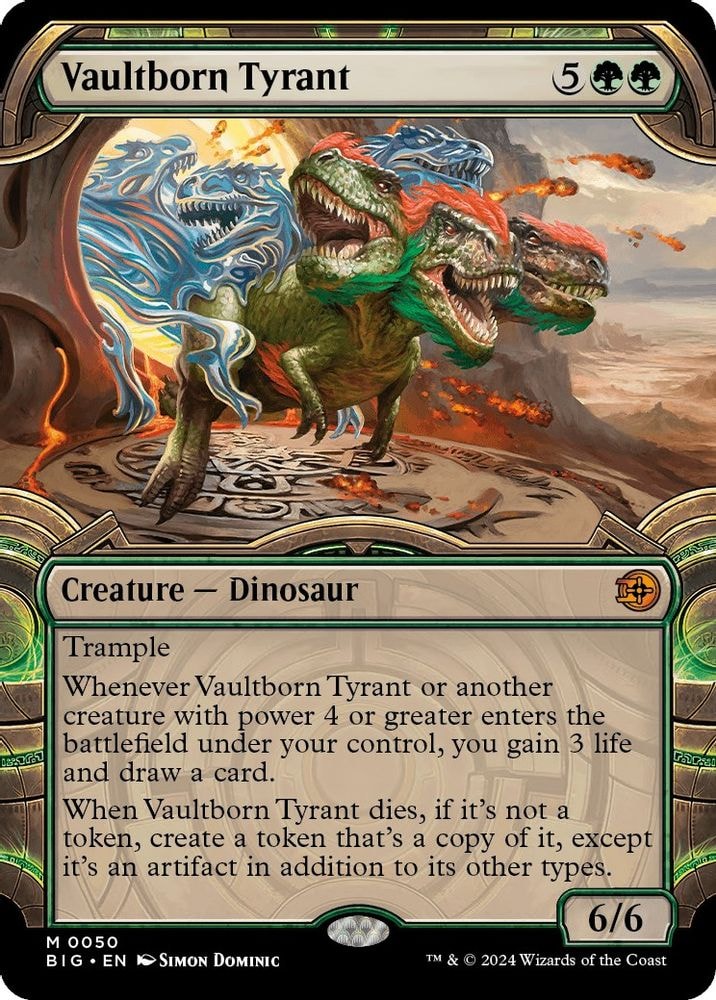 2024 Magic: The Gathering: Outlaws of Thunder Junction: The Big Score (BIG) - Vaultborn Tyrant Showcase (#50, Mythic Rare) (, Near Mint)