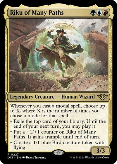 2024 Magic: The Gathering: Outlaws of Thunder Junction (OTJ) - Riku of Many Paths (#227, Rare)