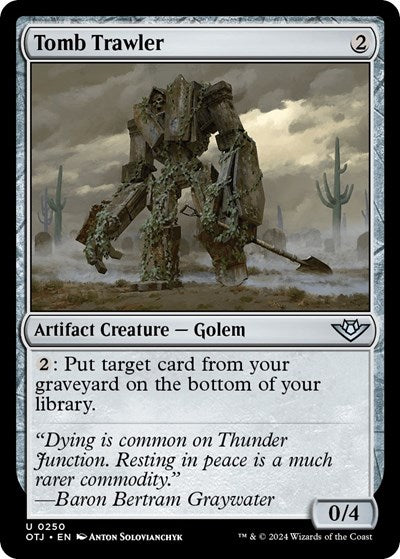 2024 Magic: The Gathering: Outlaws of Thunder Junction (OTJ) - Tomb Trawler (#250, Uncommon)