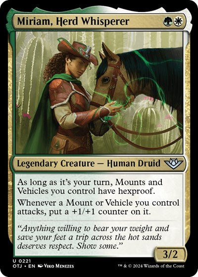 2024 Magic: The Gathering: Outlaws of Thunder Junction (OTJ) - Miriam Herd Whisperer (#221, Uncommon)