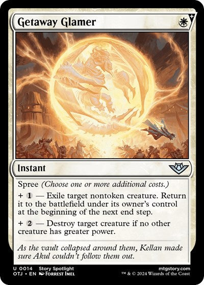 2024 Magic: The Gathering: Outlaws of Thunder Junction (OTJ) - Getaway Glamer (#14, Uncommon)