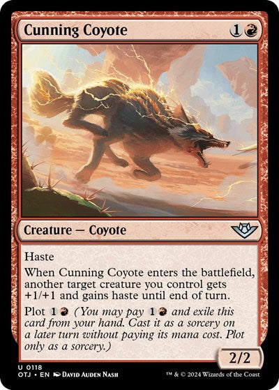 2024 Magic: The Gathering: Outlaws of Thunder Junction (OTJ) - Cunning Coyote (#118, Uncommon) (, Near Mint)