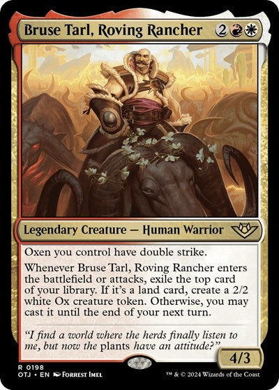 2024 Magic: The Gathering: Outlaws of Thunder Junction (OTJ) - Bruse Tarl Roving Rancher (#198, Rare)