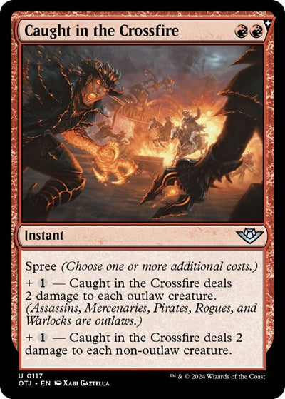 2024 Magic: The Gathering: Outlaws of Thunder Junction (OTJ) - Caught in the Crossfire (#117, Uncommon)