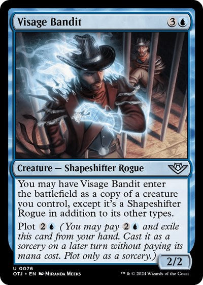 2024 Magic: The Gathering: Outlaws of Thunder Junction (OTJ) - Visage Bandit (#76, Uncommon)