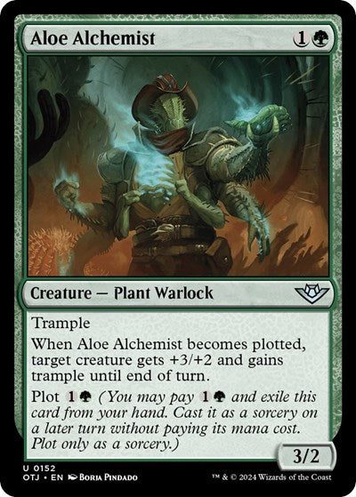 2024 Magic: The Gathering: Outlaws of Thunder Junction (OTJ) - Aloe Alchemist (#152, Uncommon)
