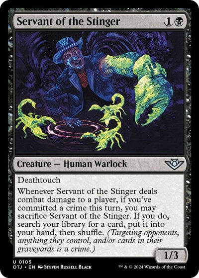 2024 Magic: The Gathering: Outlaws of Thunder Junction (OTJ) - Servant of the Stinger (#105, Uncommon) (, Near Mint)