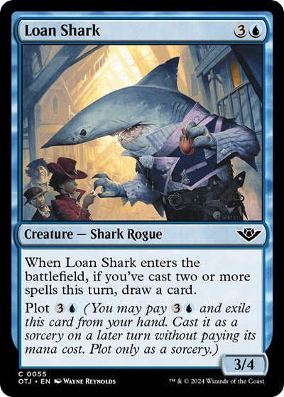 2024 Magic: The Gathering: Outlaws of Thunder Junction (OTJ) - Loan Shark (#55, Common)