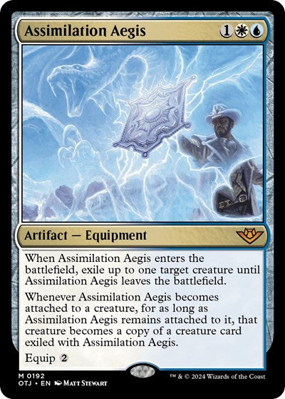 2024 Magic: The Gathering: Outlaws of Thunder Junction (OTJ) - Assimilation Aegis (#192, Mythic Rare) (Foil, Near Mint)