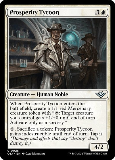 2024 Magic: The Gathering: Outlaws of Thunder Junction (OTJ) - Prosperity Tycoon (#25, Uncommon) (, Near Mint)