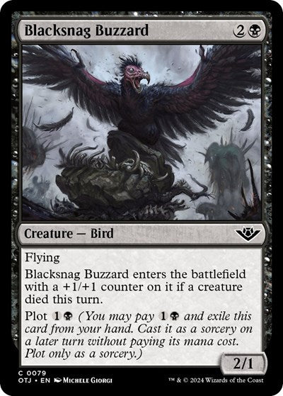 2024 Magic: The Gathering: Outlaws of Thunder Junction (OTJ) - Blacksnag Buzzard (#79, Common)