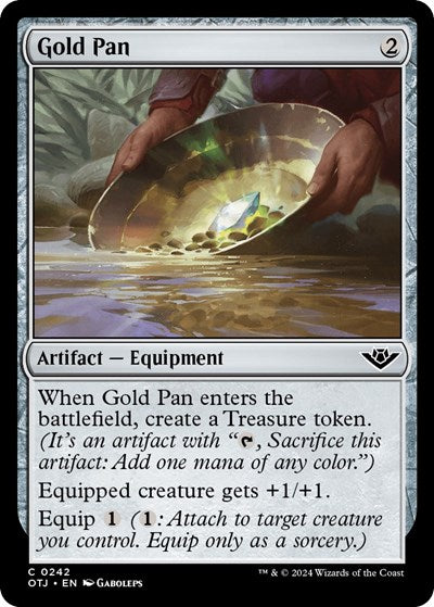 2024 Magic: The Gathering: Outlaws of Thunder Junction (OTJ) - Gold Pan (#242, Common)
