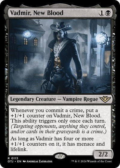 2024 Magic: The Gathering: Outlaws of Thunder Junction (OTJ) - Vadmir New Blood (#113, Rare) (, Near Mint)