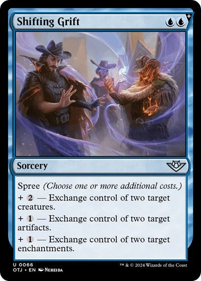 2024 Magic: The Gathering: Outlaws of Thunder Junction (OTJ) - Shifting Grift (#66, Uncommon)
