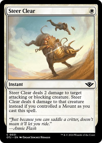 2024 Magic: The Gathering: Outlaws of Thunder Junction (OTJ) - Steer Clear (#31, Common) (, Near Mint)