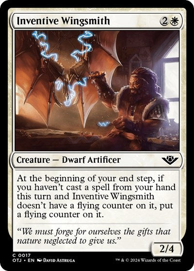 2024 Magic: The Gathering: Outlaws of Thunder Junction (OTJ) - Inventive Wingsmith (#17, Common) (, Near Mint)