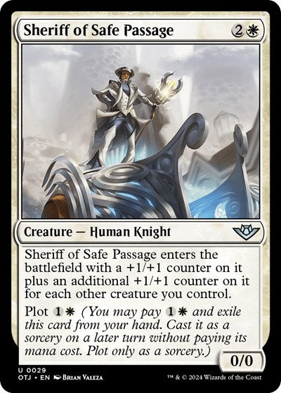 2024 Magic: The Gathering: Outlaws of Thunder Junction (OTJ) - Sheriff of Safe Passage (#29, Uncommon) (, Near Mint)