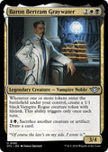 2024 Magic: The Gathering: Outlaws of Thunder Junction (OTJ) - Baron Bertram Graywater (#195, Uncommon) (, Near Mint)