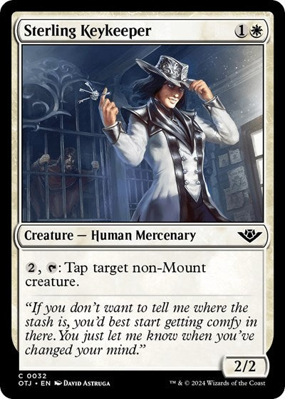 2024 Magic: The Gathering: Outlaws of Thunder Junction (OTJ) - Sterling Keykeeper (#32, Common)