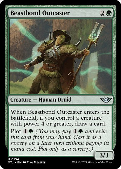 2024 Magic: The Gathering: Outlaws of Thunder Junction (OTJ) - Beastbond Outcaster (#154, Uncommon)
