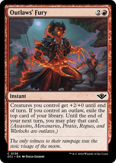 2024 Magic: The Gathering: Outlaws of Thunder Junction (OTJ) - Outlaws Fury (#136, Common) (, Near Mint)