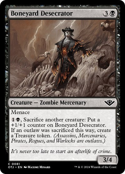 2024 Magic: The Gathering: Outlaws of Thunder Junction (OTJ) - Boneyard Desecrator (#81, Common)