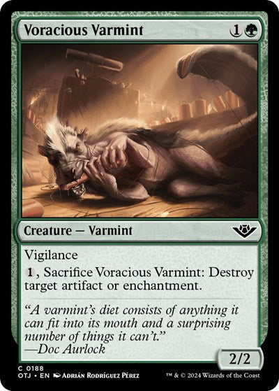 2024 Magic: The Gathering: Outlaws of Thunder Junction (OTJ) - Voracious Varmint (#188, Common) (Foil, Near Mint)