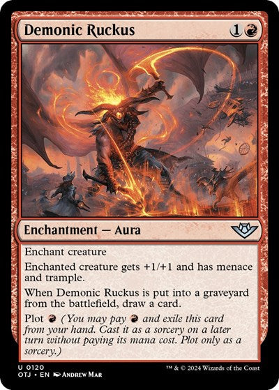 2024 Magic: The Gathering: Outlaws of Thunder Junction (OTJ) - Demonic Ruckus (#120, Uncommon) (, Near Mint)