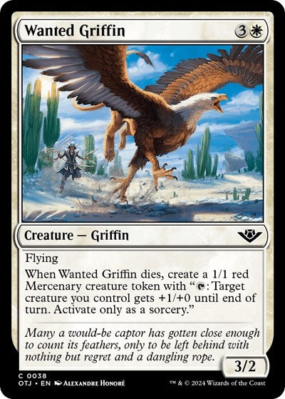 2024 Magic: The Gathering: Outlaws of Thunder Junction (OTJ) - Wanted Griffin (#38, Common)