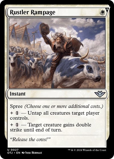 2024 Magic: The Gathering: Outlaws of Thunder Junction (OTJ) - Rustler Rampage (#27, Uncommon) (, Near Mint)